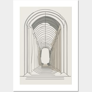 Wall Art design: tunnel Line Art Posters and Art